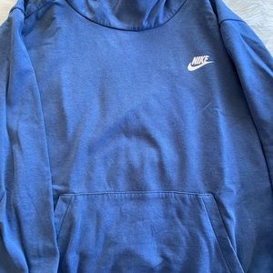 Nike Blue Cowl Neck Hooded Sweatshirt